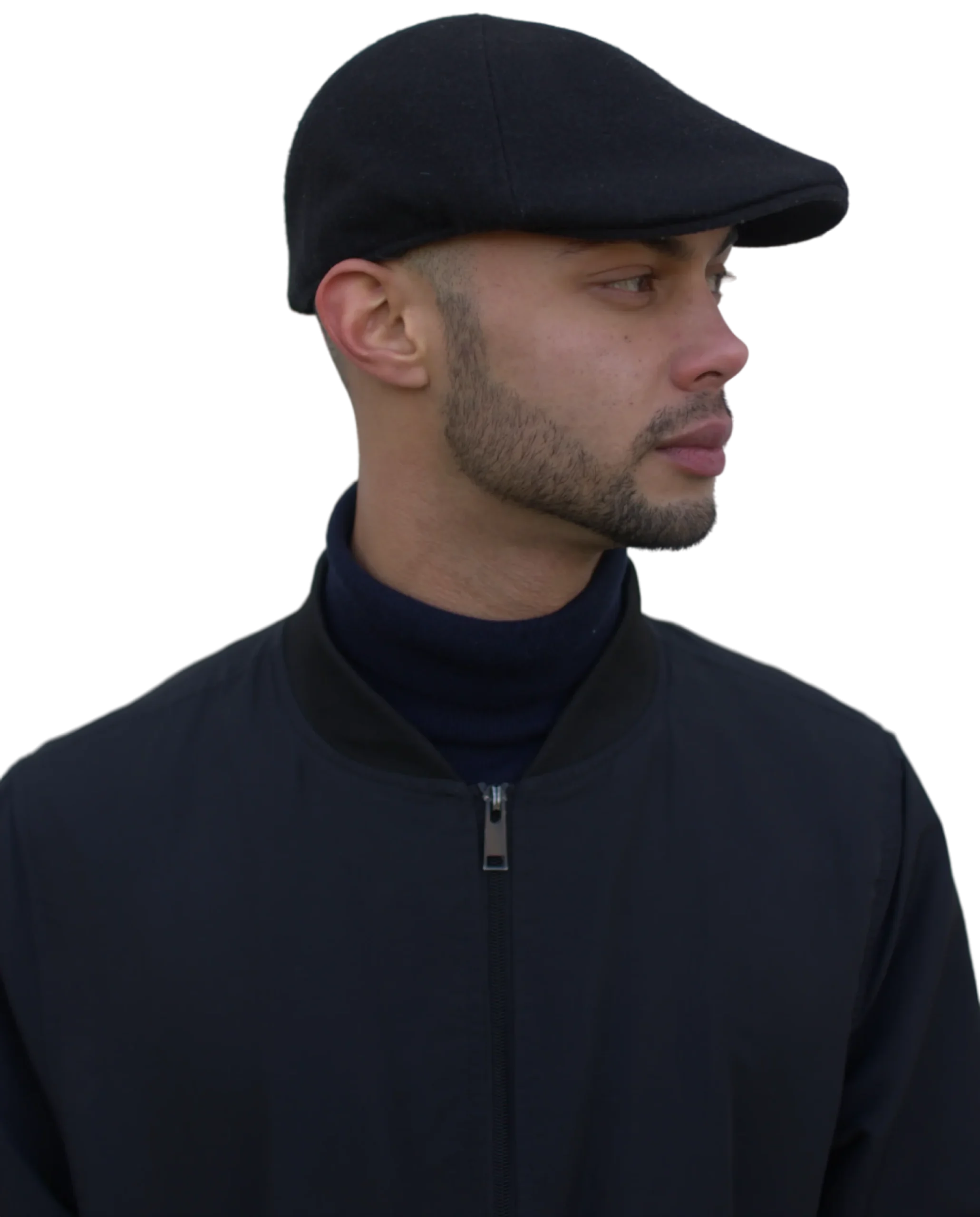 Melvin with a black cap